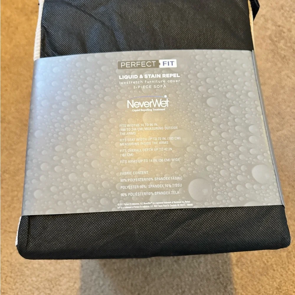 NeverWet Cream Sofa Cover NWT